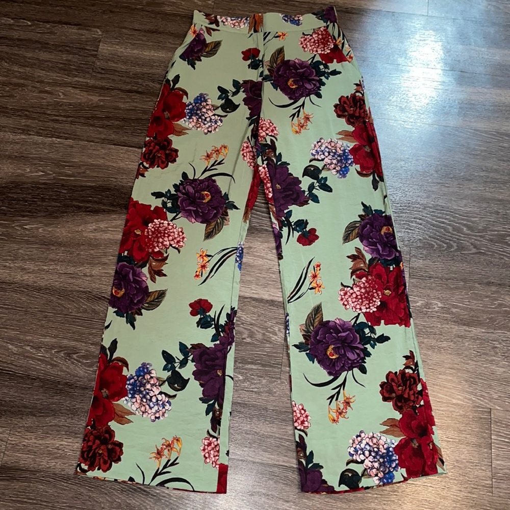 H&M wide leg flower loose summer pants